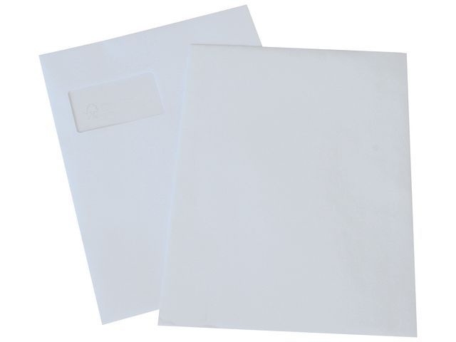 Akte envelop met venster C4 229 x 324 mm, 120 g/mu00b2, venster links (doos 250 stuks)