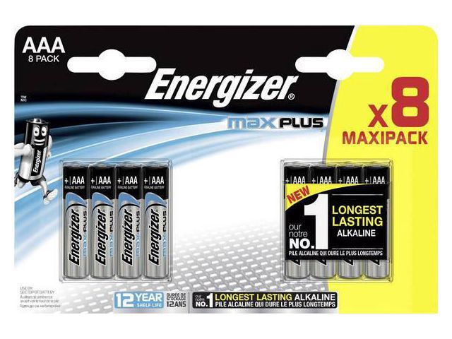 Batterij Energizer Max Plus AAA/pk8