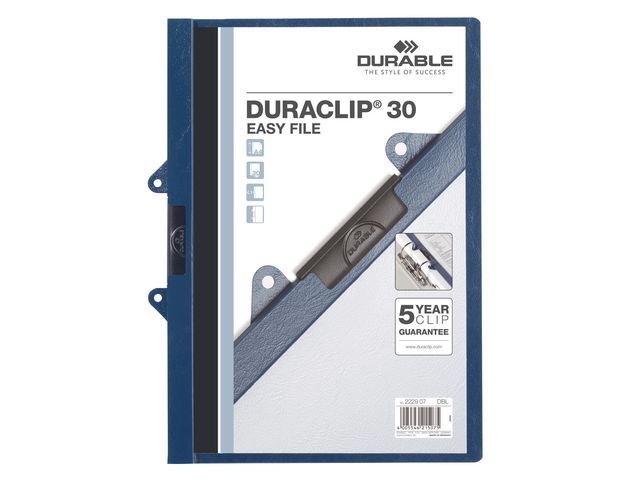 Durable Duraclipu00ae 30 easy file 1-30 vel, blauw (package 25 each)