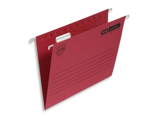 Elba Hangmap Verticflex Ultimateu00ae Verticaal, folio, v-bodem, rood (doos 25 stuks)