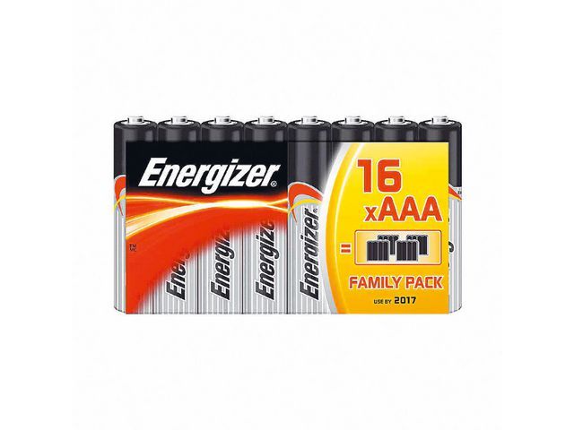 Energizer Energizer Family Pack - batterij - AAA - Alkalisch x 16 (doos 16 stuks)