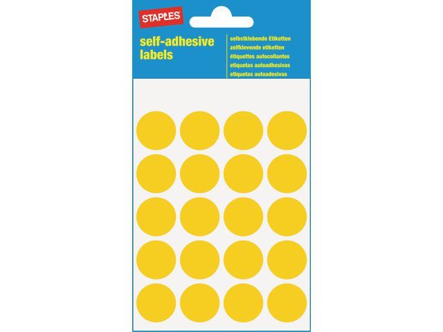 OUR CHOICE Markeer etiketten 19 mm, geel (verpakking 100 stuks)