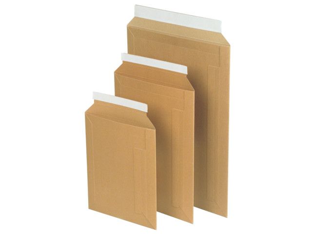 Pressel Kartonnen envelop zelfklevend bruin 370x285mm (pak 50 stuks)