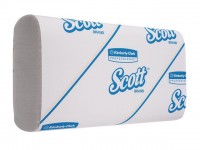 Scott® Slimfold Papieren Handdoeken, Interfold, 1 laag, 19 cm, wit (doos 16 x 110 vel)