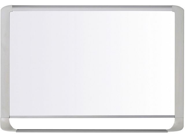Bi-Office MasterVision magnetisch whiteboard, gelakt staal, glanzend wit oppervlak, lichtgrijs frame, 1800 x 1200 mm