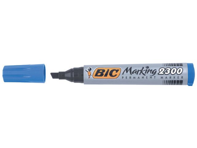 BiC Permanent marker Marking 2300 3,7 - 5,5 mm, blauw (pak 12 stuks)