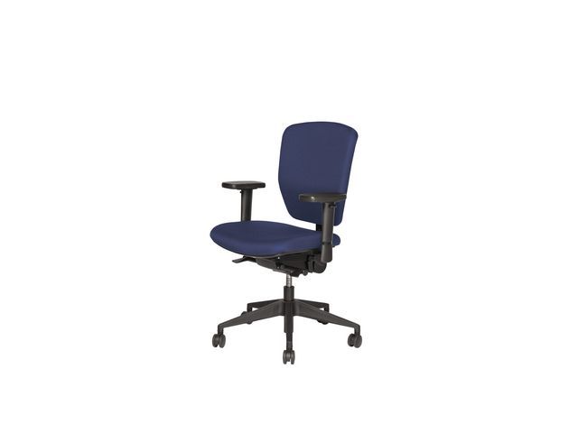 Bureaustoel Prof Chair NPR1813 blauw, voetkruis zwart kunststof