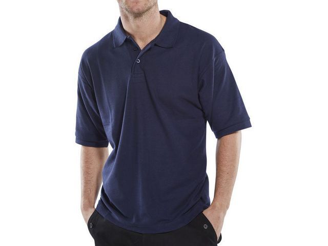 Poloshirt navy blauw 4XL
