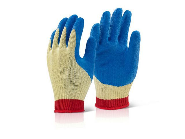 Handschoen latex kevlar blauw M/ds10