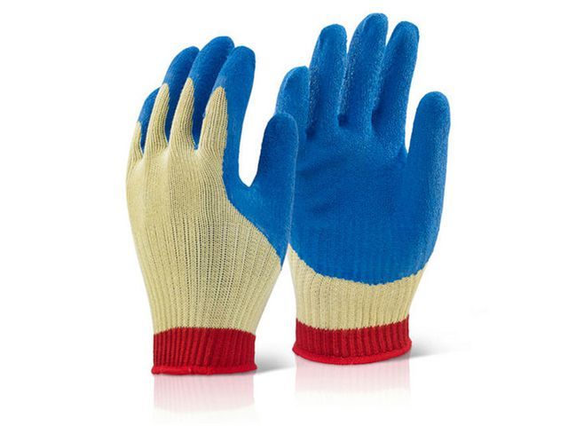 Handschoen latex blauw XL/ds10