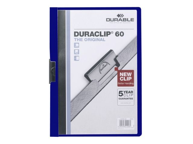 Durable Klemmap Duraclipu00ae 1-60 vel, donkerblauw (pak 25 stuks)