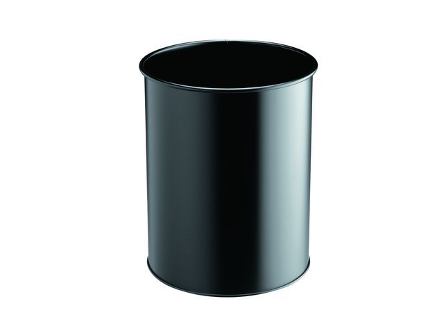 Durable Papierbak economy metaal 15 liter, zwart, hoogte 31,5 cm