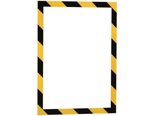 Durable Zelfklevend Frame A4, geel/zwart (pak 5 stuks)