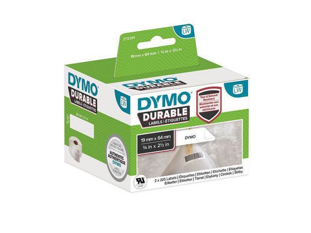 Label Dymo Durable 19x64mm 2x450