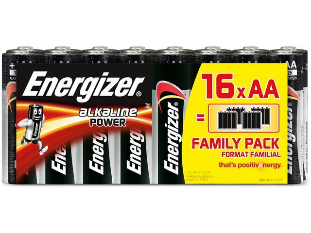 Energizer Energizer Family Pack - batterij - AA - Alkalisch x 16 (doos 16 stuks)