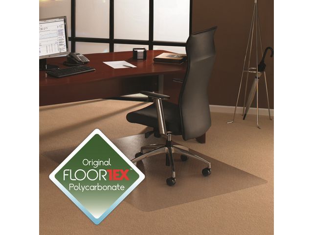 Floortex Cleartexu00ae ULTIMAT Stoelmat tapijt polycarbonaat 120 x 90 cm