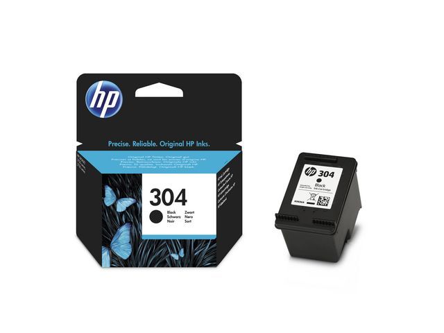 Inkjet HP N9K06AE nr 304 zwart