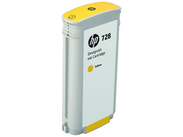 HP 728 Inktcartridge Single Pack, F9J65A, geel