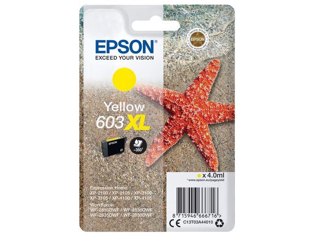 Inkjet Epson 603XL geel