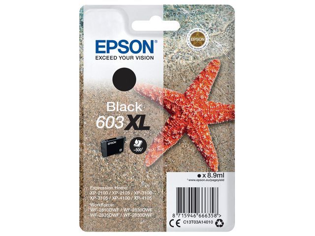 Inkjet Epson 603XL zwart