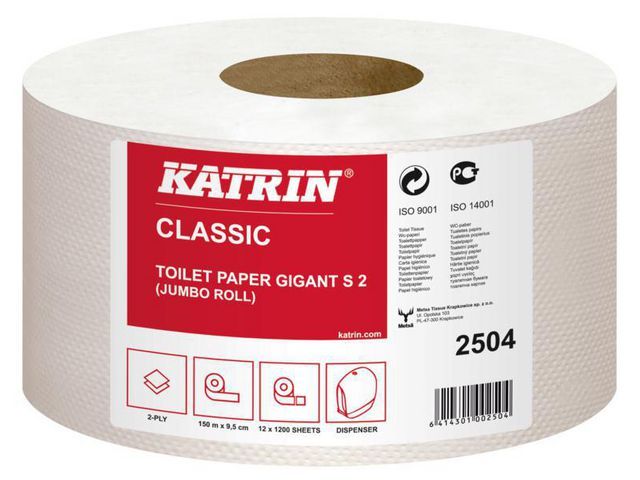 Toiletpapier Katrin 2L 150m wit/pk12