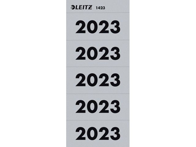 Jaaretiket Leitz 2023 grijs/pk 100
