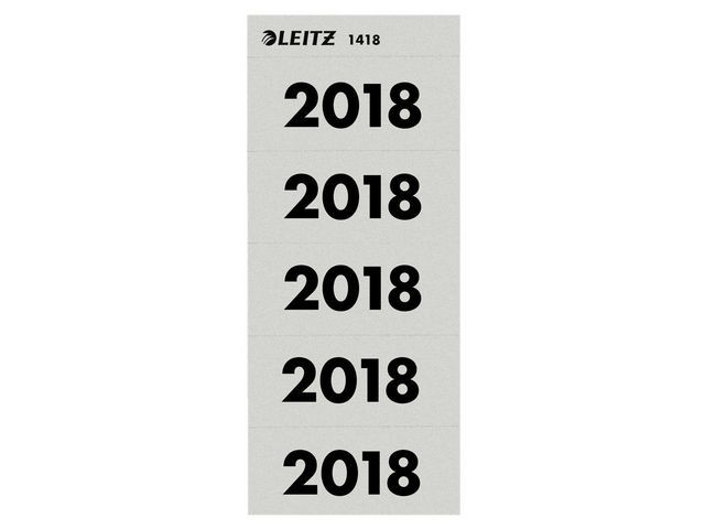 Leitz Rugetiket 2018, zelfklevend, grijs (pak 100 stuks)