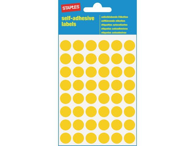 OUR CHOICE Markeer etiketten 12 mm, geel (verpakking 240 stuks)