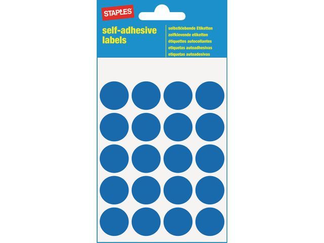 OUR CHOICE Markeer etiketten 19 mm, blauw (verpakking 100 stuks)