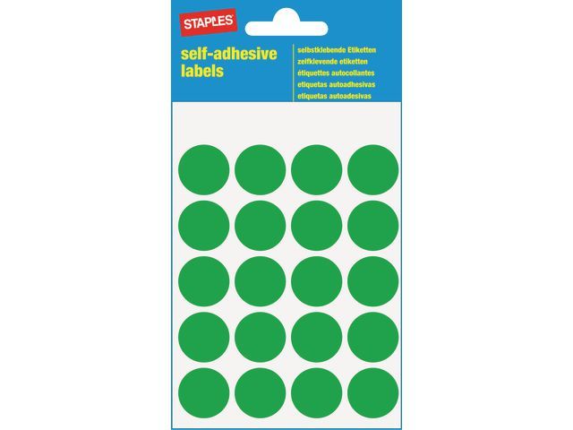 OUR CHOICE Markeer etiketten 19 mm, groen (verpakking 100 stuks)