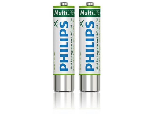 Philips Oplaadbare batterij LFH9154 AAA (pak 2 stuks)
