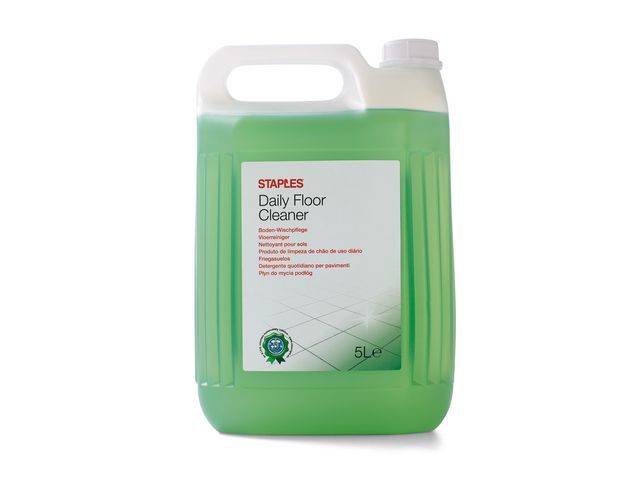 Staples Dagelijkse vloerreiniger concentratie, dennen, groen, 5 l (fles 5 liter)