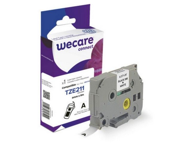 Tape Brother Wecare 6mm TZe-211 zw/wi