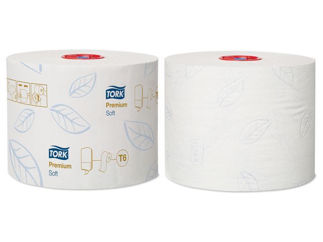Toiletpapier Tork T6 Prem 2L wt/pk27x90m